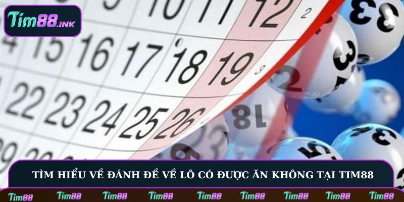 Tìm hiểu về đánh đề về lô có được ăn không tại Tim88